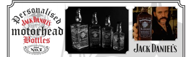 Personalised Lemmy Motorhead – Jack Daniel’s Empty Engraved Bottle for ...